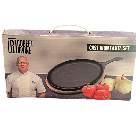 ROBERT IRVINE Cast Iron Fajita Set - Picture 1 of 2